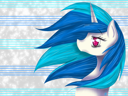 Size: 1600x1200 | Tagged: safe, artist:sevenada, dj pon-3, vinyl scratch, g4, bust, female, solo