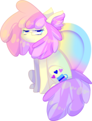 Size: 1350x1777 | Tagged: safe, artist:olivecow, oc, oc only, oc:vanilla swirl, earth pony, pony, annoyed, art trade, blue eyes, circle, colored eyelashes, cute, cutie mark, ear fluff, female, fluffy hair, glasses, gritted teeth, lidded eyes, looking at you, mare, ocbetes, sitting, solo