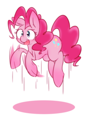 Size: 3113x4271 | Tagged: safe, artist:akainu_pony, pinkie pie, earth pony, pony, g4, cute, diapinkes, female, happy, high res, hoofy-kicks, mare, open mouth, pronking, simple background, smiling, solo, white background