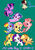 Size: 1748x2480 | Tagged: safe, artist:kumikoponylk, derpibooru exclusive, applejack, fluttershy, pinkie pie, rainbow dash, rarity, starlight glimmer, sunset shimmer, twilight sparkle, alicorn, earth pony, pegasus, pony, unicorn, g4, chibi, mane six, twilight sparkle (alicorn)