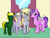 Size: 1024x768 | Tagged: safe, artist:usagi-zakura, amethyst star, derpy hooves, dinky hooves, sparkler, oc, oc:shooting star, cat, pegasus, pony, g4, doctor who, family, female, headcanon, jenny the doctor's daughter, mare