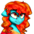 Size: 4000x4000 | Tagged: safe, artist:ondrea, oc, oc only, oc:stormence, pony, female, looking at you, mare, orange eyes, solo, wavy mane