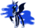 Size: 6000x4938 | Tagged: safe, artist:magister39, nightmare moon, alicorn, pony, g4, absurd resolution, alternate universe, armor, crown, ear piercing, earring, fangs, female, grin, hooped earrings, jewelry, mare, necklace, new lunar republic, nightmareverse, peytral, raised hoof, regalia, simple background, smiling, solo, transparent background