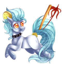 Size: 1024x1068 | Tagged: safe, artist:immagoddampony, oc, oc only, original species, pony, choker, closed species, cocktail colt, male, simple background, solo, spiked choker, stallion, transparent background