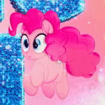 Size: 210x210 | Tagged: safe, edit, screencap, pinkie pie, earth pony, pony, g4, my little pony: the movie, animated, cropped, cute, diapinkes, female, flying, gif, hoofy-kicks, mare, open mouth, ponk, smiling, solo