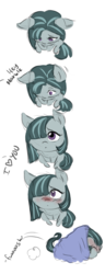 Size: 2002x5200 | Tagged: safe, artist:mrscurlystyles, derpibooru exclusive, marble pie, earth pony, pony, g4, blushing, comic, cute, daaaaaaaaaaaw, embarrassed, female, hiding, high res, hnnng, i love you, looking at you, marblebetes, offscreen character, pov, shy, simple background, so cute it kills you, weapons-grade cute, white background