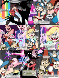 Size: 1500x1980 | Tagged: safe, artist:yogurthfrost, twilight sparkle, big cat, bird, bluebird, gem (race), human, hybrid, lion, narwhal, equestria girls, g4, beatrice (over the garden wall), boyfriend and girlfriend, bracelet, connie maheswaran, crossover, crossover shipping, diplight, dipper pines, female, fusion, gem, gem fusion, glowing, glowing eyes, gravity falls, greg (over the garden wall), horn, horned humanization, humanized, hybrid fusion, intersex, jewelry, lion (steven universe), mabel pines, male, marco diaz, nonbinary, over the garden wall, ponied up, quartz, rose quartz (gemstone), shield, silhouette, spiked wristband, star butterfly, star vs the forces of evil, steven quartz universe, steven universe, stevonnie, sword, the beast, weapon, wirt, wristband