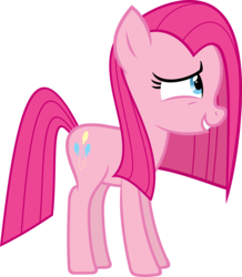 Size: 4354x5000 | Tagged: safe, artist:slb94, pinkie pie, g4, absurd resolution, female, looking up, nervous, pinkamena diane pie, simple background, teenager, transparent background, vector, younger