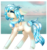 Size: 600x633 | Tagged: safe, artist:glitterskies2808, oc, oc only, oc:seafoam, original species, pony, :t, eyes closed, female, mare, solo