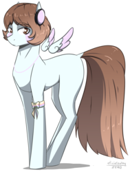 Size: 1672x2217 | Tagged: safe, artist:lrusu, oc, oc only, pegasus, pony, female, floating wings, headphones, mare, simple background, solo, transparent background