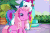 Size: 720x480 | Tagged: safe, screencap, bowtie (g3), pinkie pie (g3), rainbow dash (g3), pony, g3, the runaway rainbow, animated, female, gif