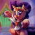 Size: 2000x2000 | Tagged: safe, artist:discorded, saffron masala, pony, unicorn, g4, my little pony: friendship is magic, season 6, spice up your life, clothes, ear piercing, earring, female, high res, jewelry, looking at you, mare, open mouth, piercing, smiling, solo