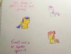 Size: 1024x768 | Tagged: safe, artist:sumi-mlp25, apple bloom, scootaloo, sweetie belle, g4, chibi, cutie mark crusaders, traditional art