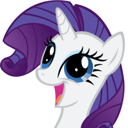Size: 512x512 | Tagged: safe, artist:the smiling pony, rarity, pony, unicorn, g4, .svg available, bust, derpibooru badge, female, portrait, rarara, simple background, solo, svg, transparent background, vector, wahaha