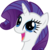 Size: 512x512 | Tagged: safe, artist:the smiling pony, rarity, pony, unicorn, g4, .svg available, bust, derpibooru badge, female, portrait, rarara, simple background, solo, svg, transparent background, vector, wahaha