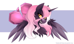 Size: 1000x599 | Tagged: safe, artist:thenornonthego, princess flurry heart, alicorn, pony, g4, alternate universe, commission, evil, female, mare, nightmare flurry heart, nightmarified, older, smiling, solo