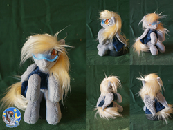 Size: 1328x1000 | Tagged: safe, artist:essorille, derpy hooves, pegasus, pony, g4, clothes, derpfest, glasses, irl, photo, plushie, solo