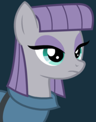 Size: 434x554 | Tagged: safe, maud pie, earth pony, pony, g4, official, blue background, clothes, female, simple background, solo