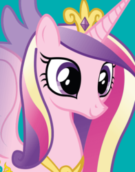 Size: 434x554 | Tagged: safe, princess cadance, alicorn, pony, g4, official, female, simple background, smiling, solo, spread wings, teal background, wings