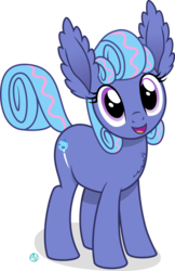 Size: 1865x2871 | Tagged: safe, artist:arifproject, oc, oc only, oc:sapphire lollipop, earth pony, pony, chest fluff, cute, cutie mark, ear fluff, impossibly large ears, looking at you, open mouth, simple background, smiling, solo, transparent background, vector