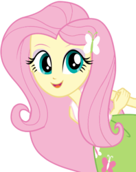 Size: 395x500 | Tagged: safe, fluttershy, equestria girls, g4, official, clothes, female, looking at you, simple background, skirt, solo, transparent background, vector