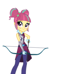 Size: 510x500 | Tagged: safe, sour sweet, equestria girls, g4, my little pony equestria girls: friendship games, official, archery, female, simple background, solo, transparent background