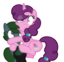Size: 761x733 | Tagged: safe, artist:thefanficfanpony, sugar belle, oc, oc:feather bangs, g4, base used