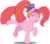 Size: 7453x6601 | Tagged: safe, artist:sugar-loop, pinkie pie, earth pony, pony, g4, absurd resolution, alternate hairstyle, ear piercing, earring, eyes closed, female, happy, mare, open mouth, piercing, simple background, solo, transparent background