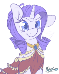 Size: 2878x3577 | Tagged: safe, artist:fluffyxai, rarity, pony, g4, clothes, dress, female, high res, signature, simple background, solo, transparent background