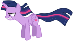 Size: 5307x3000 | Tagged: safe, artist:scourge707, twilight sparkle, alicorn, pony, g4, twilight's kingdom, .psd available, ethereal mane, female, floating, gritted teeth, high res, magic, mare, simple background, solo, sparkles, starry mane, super saiyan princess, transparent background, twilight sparkle (alicorn), vector