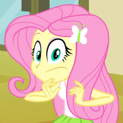 Size: 720x720 | Tagged: safe, screencap, fluttershy, equestria girls, g4, my little pony equestria girls, cropped, doors, female, solo
