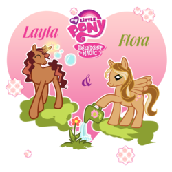 Size: 1000x1000 | Tagged: safe, artist:fiesonie, pony, aisha, crossover, flora (winx club), layla, ponified, rainbow s.r.l, simple background, transparent background, winx club