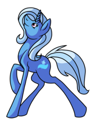 Size: 1500x2000 | Tagged: safe, artist:stereo-of-the-heart, trixie, pony, g4, female, looking up, raised hoof, simple background, solo, transparent background, walking
