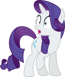 Size: 6400x7621 | Tagged: safe, artist:parclytaxel, rarity, pony, unicorn, g4, the gift of the maud pie, .svg available, absurd resolution, faic, female, mare, raised hoof, shocked, simple background, solo, transparent background, vector, wide eyes