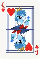 Size: 800x1167 | Tagged: safe, artist:red-watercolor, oc, oc only, oc:wish, pegasus, pony, card, heart, queen