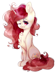 Size: 1920x2461 | Tagged: safe, artist:montyowl, oc, oc only, oc:red palette, pony, unicorn, female, mare, solo