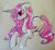 Size: 780x720 | Tagged: safe, artist:goldenrainynight, princess celestia, alicorn, pony, g4, female, floppy ears, mare, pink-mane celestia, solo, traditional art, wingless, younger