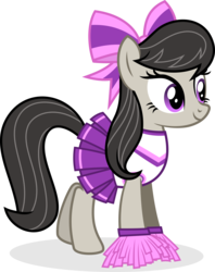 Size: 1547x1957 | Tagged: safe, artist:punzil504, octavia melody, earth pony, pony, cheerleader, clothes, female, mare, pom pom, simple background, solo, transparent background, vector