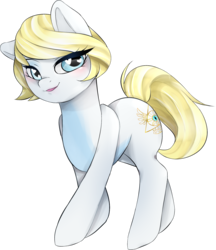 Size: 1606x1859 | Tagged: safe, artist:okaces, oc, oc only, earth pony, pony, blushing, commission, female, heart eyes, looking at you, mare, smiling, solo, wingding eyes