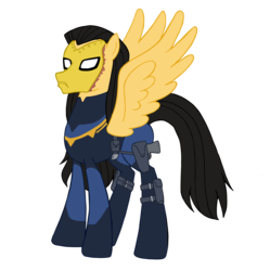 Size: 2192x2204 | Tagged: safe, artist:edcom02, artist:jmkplover, pony, crossover, high res, madame masque, marvel comics, ponified, simple background, solo, transparent background
