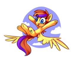 Size: 3273x2665 | Tagged: safe, artist:lilfunkman, oc, oc only, oc:eclipse corona, pegasus, pony, cloud, high res, simple background, solo, transparent background