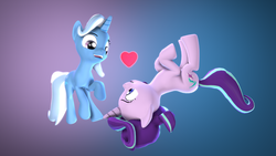 Size: 3840x2160 | Tagged: safe, artist:xppp1n, starlight glimmer, trixie, pony, unicorn, g4, 3d, female, high res, lesbian, mare, ship:startrix, shipping, source filmmaker