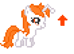 Size: 550x400 | Tagged: safe, artist:tox-box, oc, oc only, oc:karma, pony, animated, female, filly, gif, pixel art, reddit, simple background, solo, transparent background, upvote