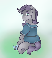 Size: 1024x1151 | Tagged: safe, artist:bewarethemusicman, boulder (g4), maud pie, earth pony, pony, g4, freckles