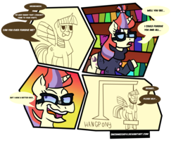 Size: 1291x1063 | Tagged: dead source, safe, artist:sneshpone, moondancer, twilight sparkle, alicorn, pony, unicorn, amending fences, g4, abuse, book, comic, female, gallows, hanging, hanging (by neck), hangman, hangmare, haycartes' method, implied murder, mare, noose, paper pony, paper twilight, twilight sparkle (alicorn), twilybuse