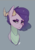 Size: 1153x1630 | Tagged: safe, artist:novabytes, oc, oc only, dracony, hybrid, pony, female, gray background, green eyes, horn, interspecies offspring, mare, next generation, offspring, parent:rarity, parent:spike, parents:sparity, serious, serious face, signature, simple background, solo