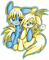 Size: 2353x2868 | Tagged: safe, artist:rainbowflamecharge47, pony, annie leonhardt, armin arlert, aruani, attack on titan, high res, ponified