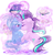 Size: 2653x2736 | Tagged: safe, artist:schokocream, starlight glimmer, trixie, pony, unicorn, g4, book, eyes closed, female, floppy ears, high res, lesbian, magic, mare, nuzzling, rearing, scroll, ship:startrix, shipping, simple background, telekinesis, underhoof