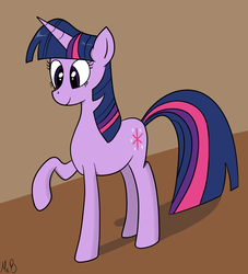 Size: 1000x1100 | Tagged: safe, artist:greseres, twilight sparkle, pony, unicorn, g4, female, raised hoof, solo