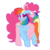 Size: 1008x1008 | Tagged: safe, artist:vanillaswirl6, pinkie pie, rainbow dash, pony, g4, blushing, cheek fluff, chest fluff, colored eyelashes, colored pupils, cute, duo, duo female, ear fluff, female, happy, lesbian, mare, old art, one eye closed, open mouth, ship:pinkiedash, shipping, simple background, smiling, transparent background, wink
